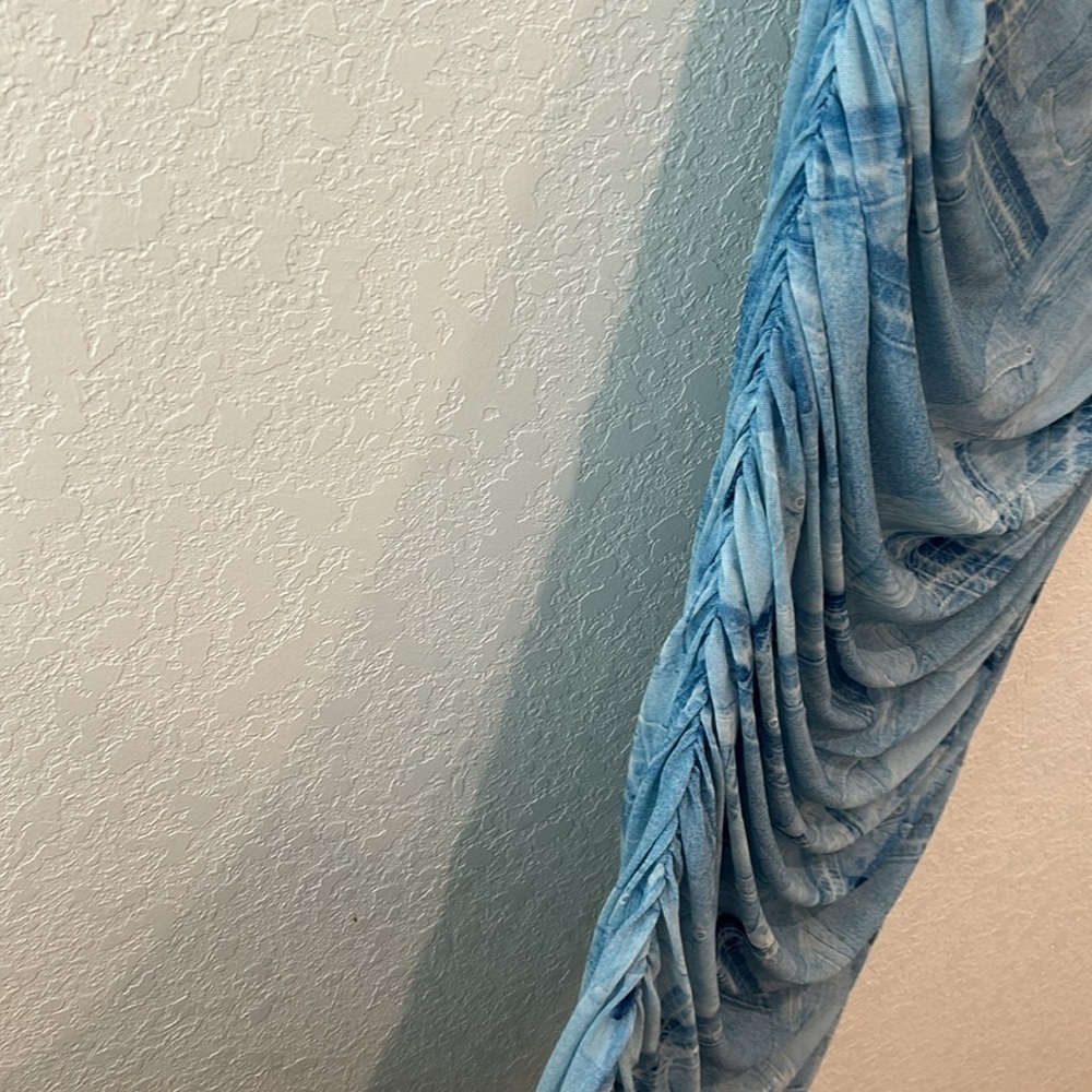 Good American Strapless Patchwork Denim Dress NWT - image 6